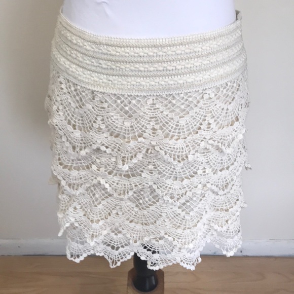 American Rag Dresses & Skirts - American Rag Ivory Lace Mini Skirt- Med